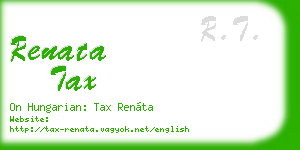 renata tax business card